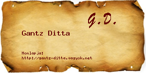 Gantz Ditta névjegykártya